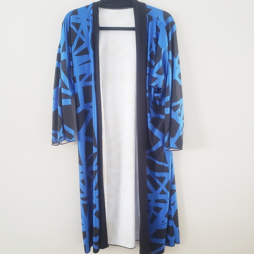 Lions and Tigers Apparel Blue and Black Kimono